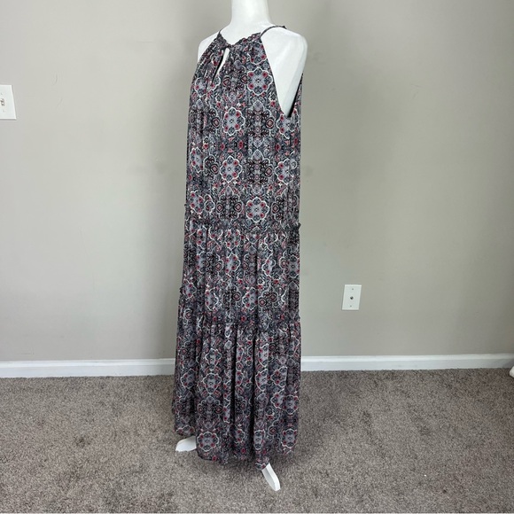 DREW BOHO TIERED SLEEVELESS MAXI DRESS SIZE LARGE - Picture 13 of 15